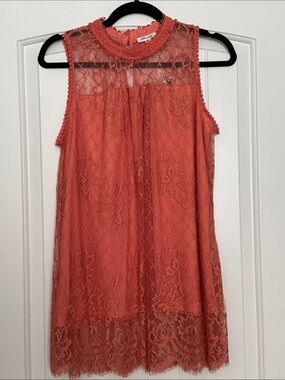 Coral Lace Dress Top size Medium from Ultra Pink BNWT